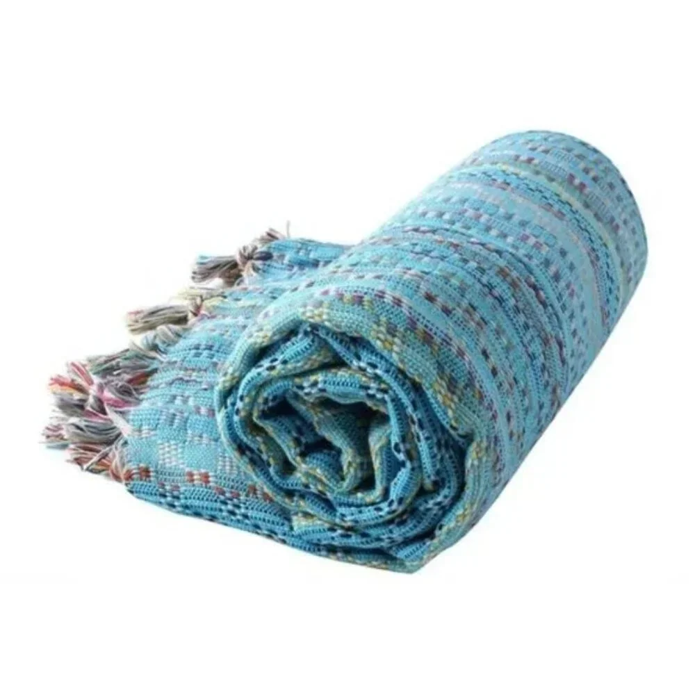 Sand Free Bohemian Turquoise 100% Turkish Cotton Beach Bath Towel - Citi…
